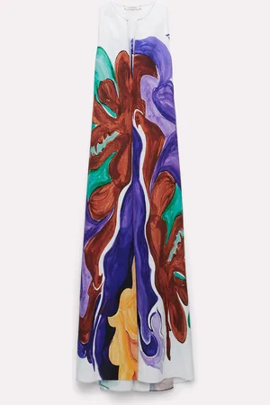 Dorothee Schumacher Maxikleid aus Leinen mit Signature-Print