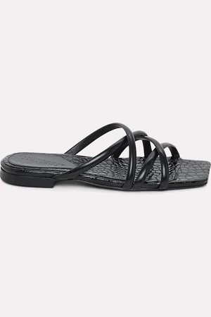 Dorothee Schumacher Flache Strappy Sandalen mit quadratischer Zehenform