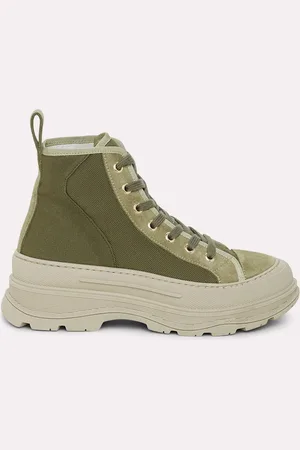 Dorothee Schumacher High-Top Sneakers aus Veloursleder und Canvas