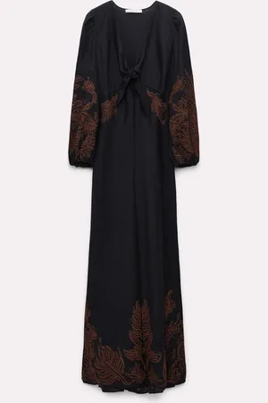 Dorothee Schumacher Midikleid aus Leinen mit Broderie Anglaise