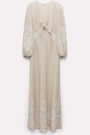 Dorothee Schumacher Midikleid aus Leinen mit Broderie Anglaise