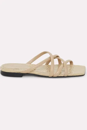 Dorothee Schumacher Flache Strappy Sandalen mit quadratischer Zehenform