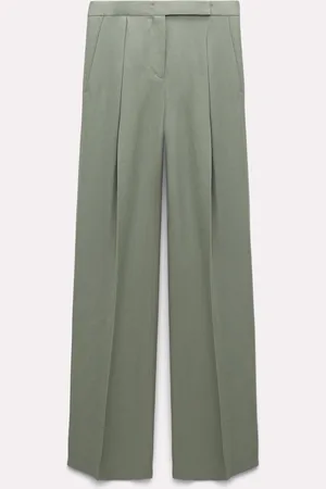 Dorothee Schumacher Hose aus Leinenmix mit weitem Bein und Bundfalten
