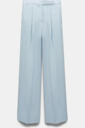 Dorothee Schumacher Hose aus Leinenmix mit weitem Bein und Bundfalten