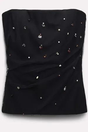 Dorothee Schumacher Corsagen Top aus Punto Milano mit Tüll Layer