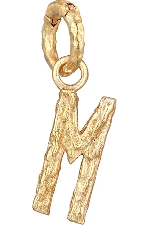 Elli Buchstabe M Organic Look 925 Silber vergoldet Charms & Kettenanhänger 1 ct Damen (34.99 € / 1 ct)