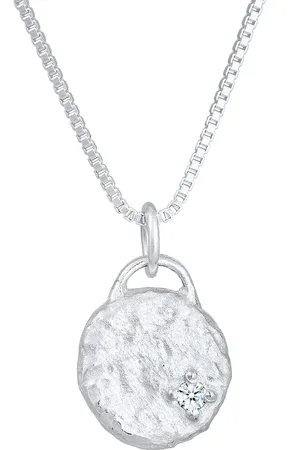 Elli DIAMONDS Diamant (0.03 ct) Plättchen Vintage Antike 925 Silber Ketten 1 ct Damen (109.99 € / 1 ct)