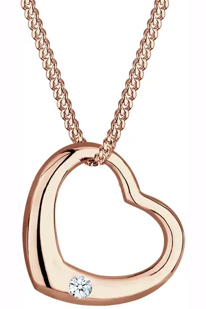 Elli DIAMONDS Herz Liebe Diamant (0.03 ct.) 925 Silber Ketten 1 ct Damen (109.99 € / 1 ct)