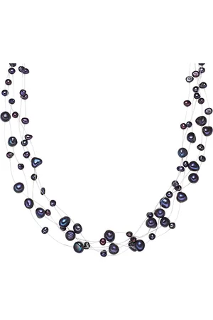 Valero Pearls Ohrstecker Sterling Silber Süßwasser-Zuchtperle in Silber Ketten 1 ct Damen (59.45 € / 1 ct)