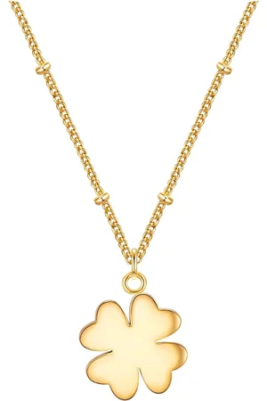 Eastside Halskette Kleeblatt Edelstahl in Gelbgold Ketten 1 ct Damen (29.99 € / 1 ct)