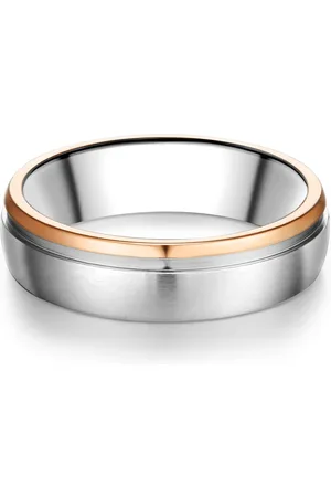 Trilani Ring aus Edelstahl in Silber und Roségold Ringe 1 ct Herren (29.99 € / 1 ct)