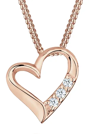 Elli DIAMONDS Herz Ewigkeit Diamant (0.045 ct.) 925 Silber Ketten 1 ct Damen (149.99 € / 1 ct)