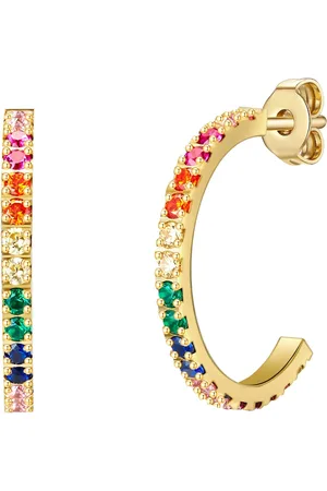 Eastside Creolen Edelstahl Zirkonia in Gelbgold 1 ct Damen (29.99 € / 1 ct)