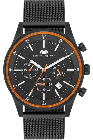 Rhodenwald & Söhne Chronograph Goodwill in Schwarz Edelstahl in Schwarz Herrenuhren 1 ct Herren (158.99 € / 1 ct)