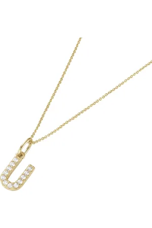 Luigi Merano Kette Anhänger Buchstabe U mit Zirkonia, 375 Ketten 1 ct Damen (238.99 € / 1 ct)
