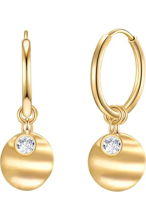 Eastside Creolen Edelstahl Zirkonia in Gelbgold 1 ct Damen (29.99 € / 1 ct)