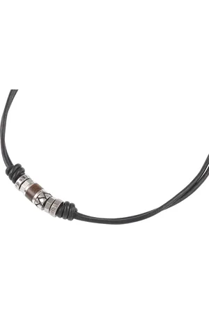 Fossil Kette Edelstahl, Leder Ketten 1 ct Herren (42.89 € / 1 ct)