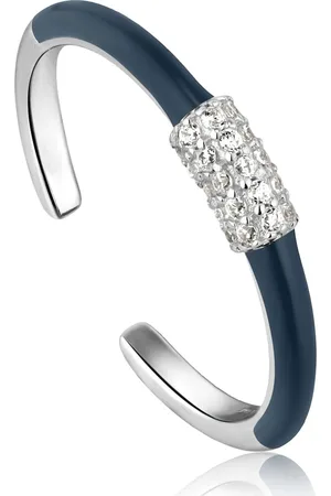 ANIA HAIE Damenring 925er Silber, Emaille Ringe 1 ct (32.09 € / 1 ct)