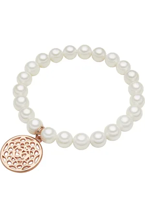 Lulu & Jane Perlen-Armband Karma Metall-Legierung Muschelkernperle in Roségold Armbänder & Armreife 1 ct Damen (36.99 € / 1 ct)