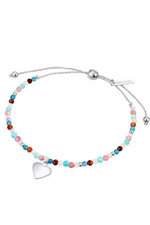 Eastside Armband Herz Edelstahl Apatit in Silber Armbänder & Armreife 1 ct Damen (29.99 € / 1 ct)