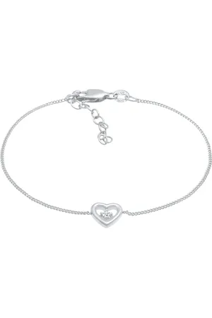 Elli DIAMONDS Herz Liebe Romantik Diamant (0.03 ct) 925 Silber Armbänder & Armreife 1 ct Damen (99.99 € / 1 ct)