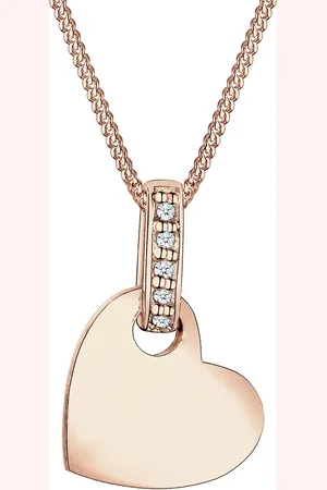 Elli DIAMONDS Herz Liebe Diamant (0.025 ct.) 925 Silber Ketten 1 ct Damen (129.99 € / 1 ct)