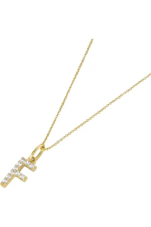 Luigi Merano Kette Anhänger Buchstabe F mit Zirkonia, 375 Ketten 1 ct Damen (238.99 € / 1 ct)