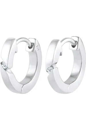 Elli DIAMONDS Creolen Basic Diamant (0.03 ct.) 925 Silber 1 ct Damen (149.99 € / 1 ct)