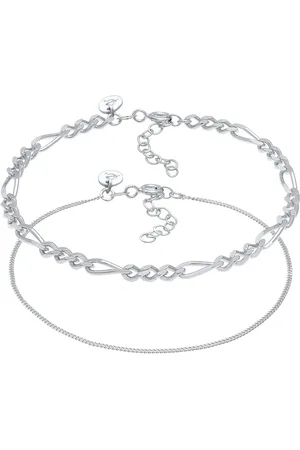 Elli Armband Figaro Panzer Basic 2er Set 925 Silber Armbänder & Armreife 1 ct Damen (47.99 € / 1 ct)