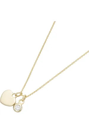 Luigi Merano Kette 2 Anhänger, Herz und Zirkonia, 375 Ketten 1 ct Damen (338.99 € / 1 ct)