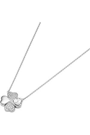 Giorgio Martello Collier Mittelteil Kleeblatt mit Zirkonia, Silber 925 Ketten 1 ct Damen (88.99 € / 1 ct)