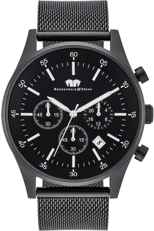 Rhodenwald & Söhne Chronograph Goodwill in Schwarz Edelstahl in Schwarz Herrenuhren 1 ct Herren (148.99 € / 1 ct)
