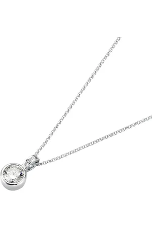 Giorgio Martello Kette rundem Zirkonia Anhänger, 925 Ketten 1 ct Damen (88.99 € / 1 ct)