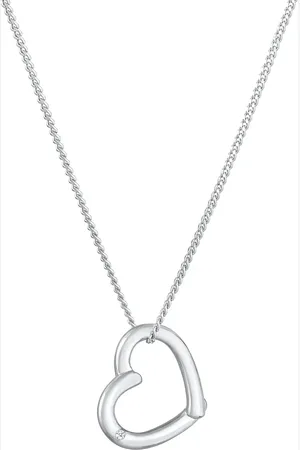 Elli DIAMONDS Herz Diamant (0.015 ct.) 925 Sterling Silber Ketten 1 ct Damen (71.99 € / 1 ct)