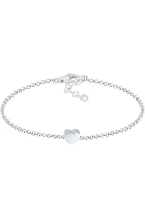 Elli Basic Trend Erbskette Herz Love Liebe 925 Silber Armbänder & Armreife 1 ct Damen (34.99 € / 1 ct)