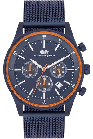 Rhodenwald & Söhne Chronograph Goodwill in Blau Edelstahl in Blau Herrenuhren 1 ct Herren (158.99 € / 1 ct)