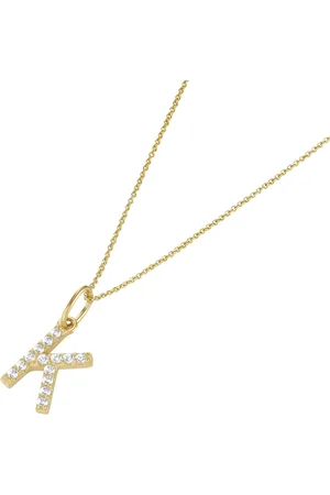 Luigi Merano Kette Anhänger Buchstabe K mit Zirkonia, 375 Ketten 1 ct Damen (238.99 € / 1 ct)