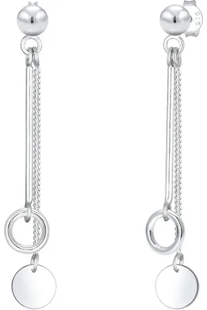 Elli Basic Stecker Kreis Stab Geo Kette 925 Silber Ohrringe 1 ct Damen (49.99 € / 1 ct)