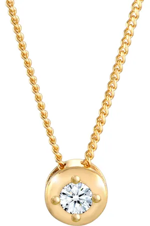Elli DIAMONDS Diamant Solitär (0.11 ct.) Klassik 925 Silber Ketten Damen (299.99 € / 1 ct)