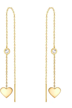 Eastside Ohrhänger Herz Edelstahl Preciosa in Gelbgold Ohrringe 1 ct Damen (29.99 € / 1 ct)