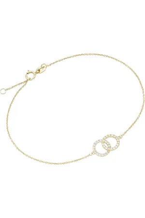 Luigi Merano Armband Mittelteil zwei verschlungene Ringe mit Zirkonia, 375 Armbänder & Armreife 1 ct Damen (218.99 € / 1 ct)