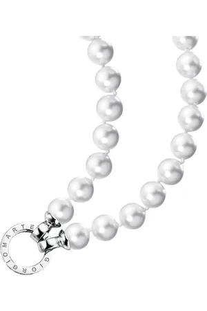 Giorgio Martello Kette Muschelkern Perlen, Ringverschluss, Silber 925 Ketten 1 ct Damen (148.99 € / 1 ct)