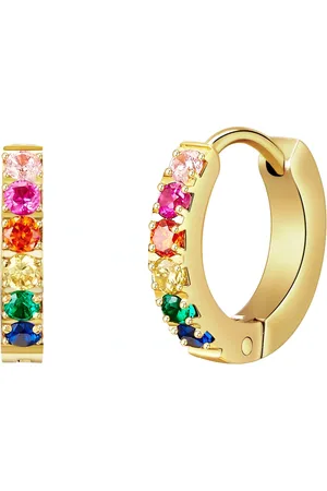 Eastside Creolen Edelstahl Zirkonia in Gelbgold 1 ct Damen (27.99 € / 1 ct)