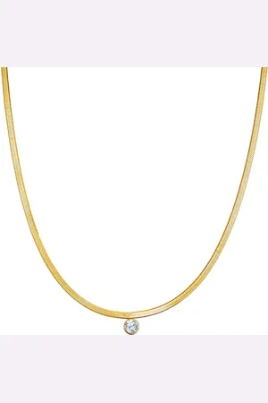 Eastside Halskette Edelstahl Zirkonia in Gelbgold Ketten 1 ct Damen (32.99 € / 1 ct)