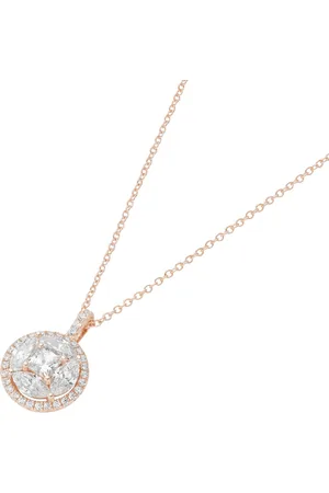 Giorgio Martello Kette Anhänger mit weißen Zirkonia Steinen, rosé vergoldet, Silber 925 Ketten 1 ct Damen (138.99 € / 1 ct)