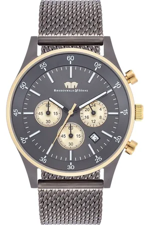 Rhodenwald & Söhne Chronograph Goodwill in Gelbgold/Anthrazit Edelstahl in Anthrazit Herrenuhren 1 ct Herren (313.64 € / 1 ct)