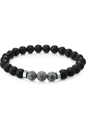 True Rebels Armband Edelstahl Achat in Silber Armbänder & Armreife 1 ct Herren (24.99 € / 1 ct)