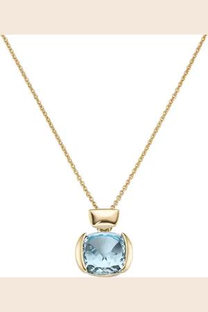 Luigi Merano Kette mit quadrat. / abgerundeten Edelstein Anhänger, Gold 375 Ketten 1 ct Damen (645.14 € / 1 ct)