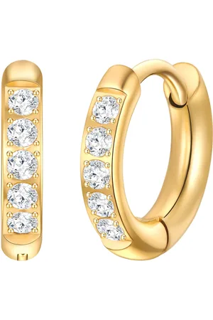 Eastside Creolen Edelstahl Zirkonia in Gelbgold 1 ct Damen (29.99 € / 1 ct)