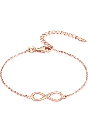 Lulu & Jane Diamant-Armband Infinity Sterling Silber Diamant in Roségold Armbänder & Armreife 1 ct Damen (49.99 € / 1 ct)